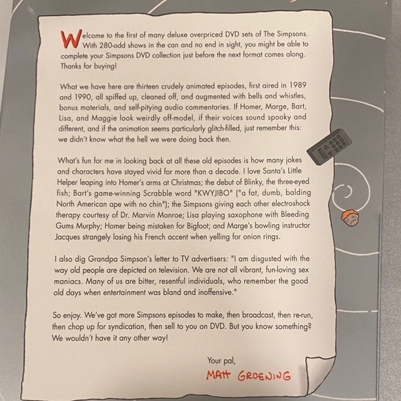 The Simpsons Complete First Season DVD/ 2001 Collection - Picture 6 of 13